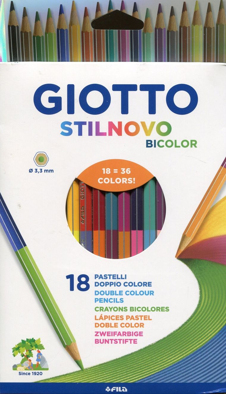 Fila, Giotto, kredki dwustronne, 18 szt.