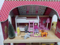 Enero Toys, drewniany domek dla lalek, LED, zestaw z lalkami i akcesoriami, XXXL