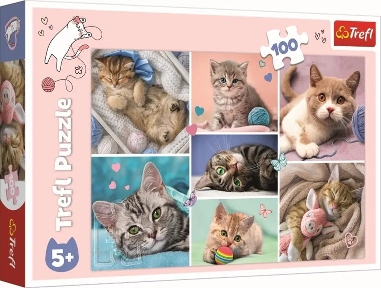 Trefl, W kocim świecie, puzzle, 100 elementów