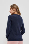 Sweter damski, granatowy, Moodo