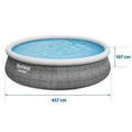 Bestway, basen ogrodowy, rozporowy, zestaw 11w1, 457x107 cm
