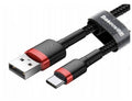 Baseus, kabel Kevlar USB do Type-C, 2A, 2 metry, czerwono-czarny