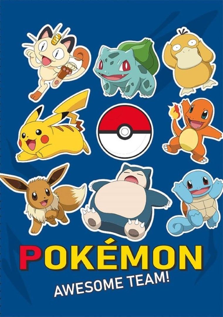 Pokemon, koc polarowy, 100x140 cm