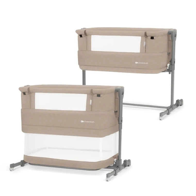 Kinderkraft, Neste Grow, łóżeczko dostawne, beige