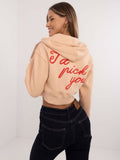 Bluza damska z kapturem, rozpinana, fioletowa, Calimera