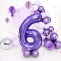 Balon foliowy, cyfra 6, fioletowy, 100 cm