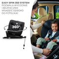 Kinderkraft, fotelik samochodowy 360, I-size, Black, 40-150 cm