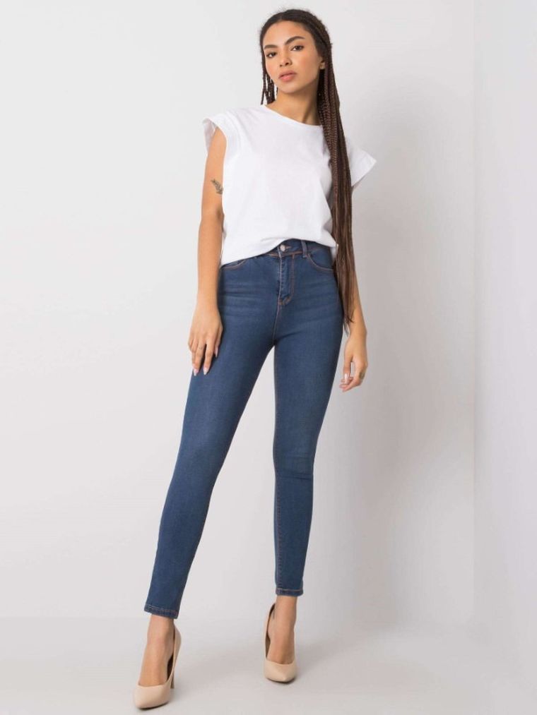 Spodnie jeansowe damskie, denim, Rue Paris
