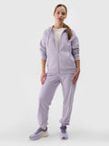 Bluza damska z kapturem, rozpinana, fioletowa, 4F