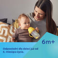 Canpol babies, Exotic Animals, kubek niekapek z rurką i odważnikiem, żółty, 270 ml