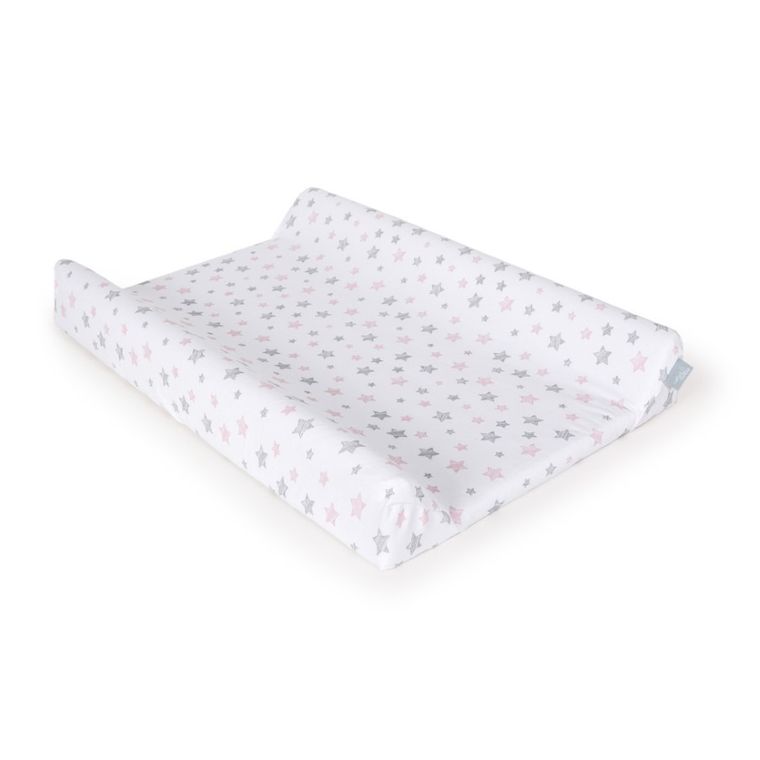 Ceba Baby, Pink Stars, pokrowiec na przewijak, dark grey, 50x70/80 cm, 2 szt.