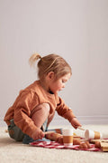 Kid's Concept, Kid's Hub, drewniana zestaw piknikowy w koszyku