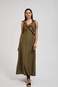 Sukienka damska, khaki, Moodo
