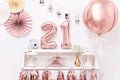 PartyDeco, balon foliowy, w kształcie cyfry 2,różowy, 35 cm