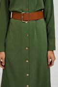 Sukienka damska, khaki, Moodo