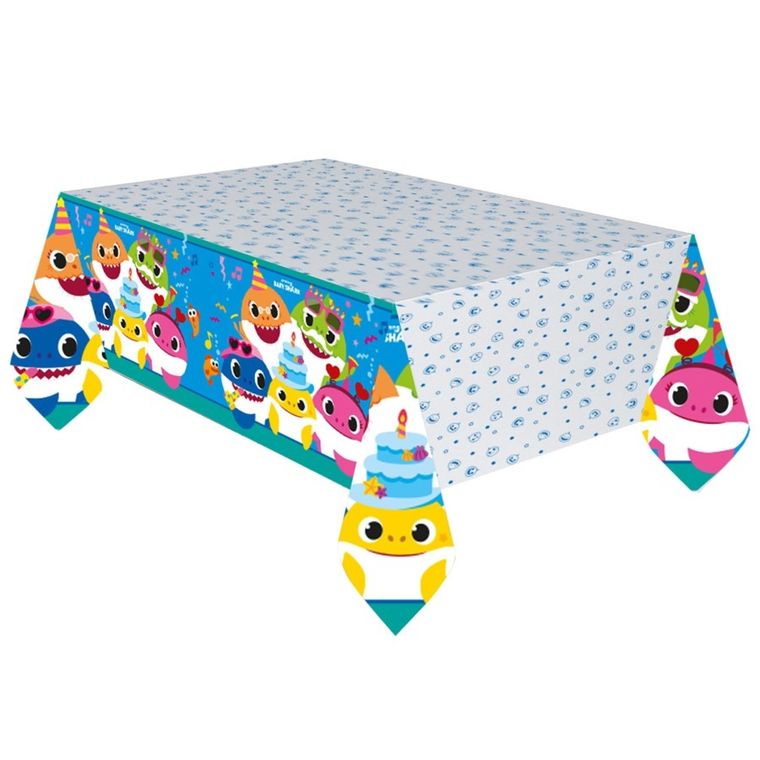 Baby Shark Rekinek, obrus urodzinowy foliowy, 120x80 cm