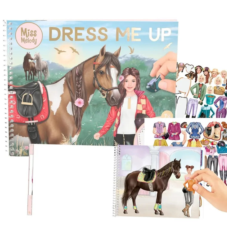 Miss Melody, Dress Me Up, zestaw kreatywny z naklejkami