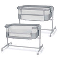 Kinderkraft, Nestee Up 2, łóżeczko dostawne, light grey