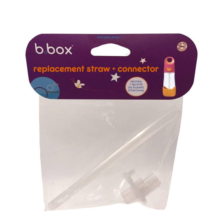 b.box, zestaw:  słomka z łącznikiem do butelki tritanowej, 450 ml