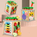Lean Toys, drewniana kostka edukacyjna 5w1