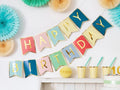 PartyDeco, baner Happy Birthday, mix, 15x175 cm