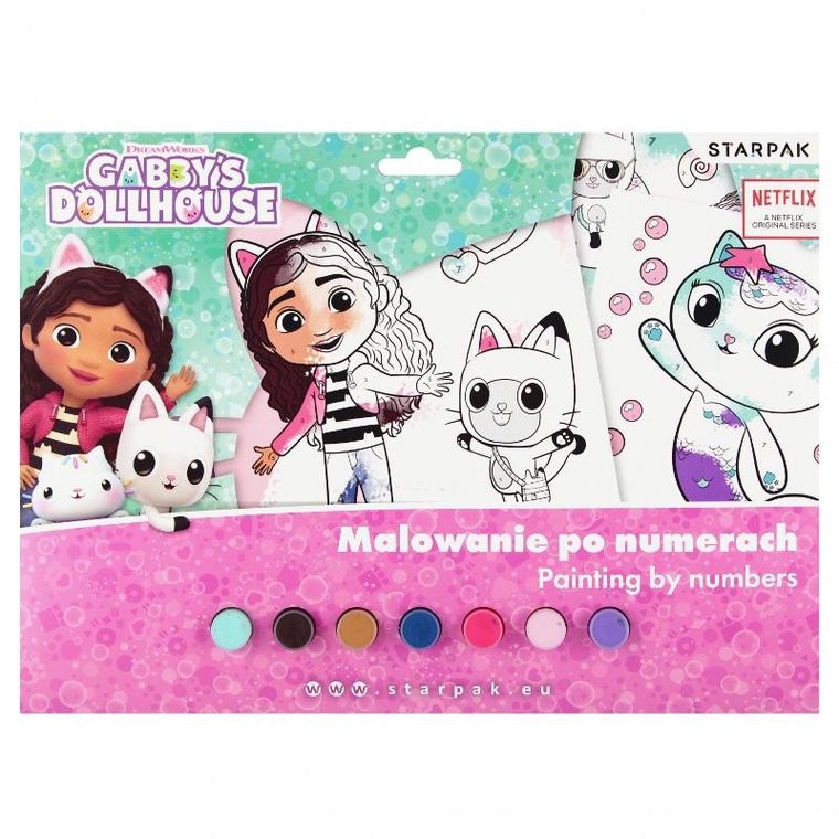 Koci domek Gabbi. Malowanie po numerach