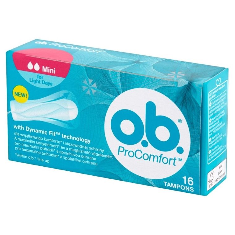 O.B., ProComfort Mini, komfortowe tampony, 16 szt.