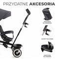 Kinderkraft, Aston, rowerek trójkołowy, Malachite Grey