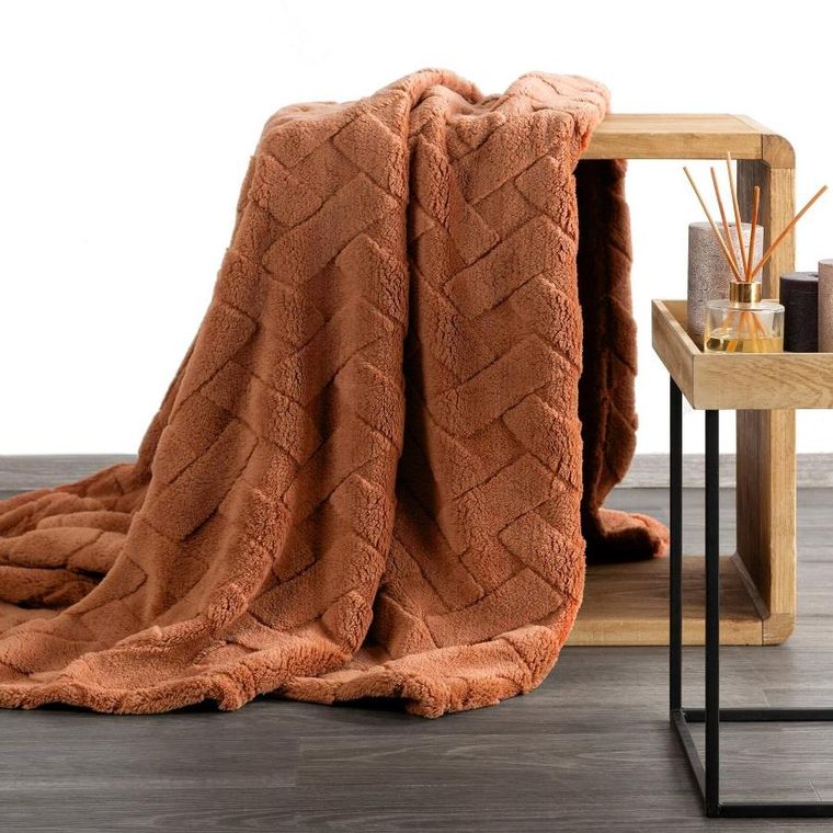 Eurofirany, koc d91, Caro, 150x200 cm, ceglasty