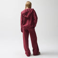 Rozpinana bordowa bluza oversize z kapturem NOWEAR