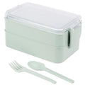 Excellent Houseware, lunchbox, dwukomorowy, zielony, 18x10x8.5 cm
