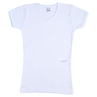 T-shirt dziewczęcy, biały, Olimpias
