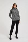 Sweter damski, czarny, Moodo