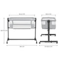 Kinderkraft, Neste Up 2, łóżeczko dostawne, light grey