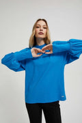 Bluza damska, niebieska, Moodo