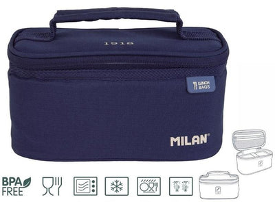 Milan, torba termiczna z pojemnikiem na lunch, granatowa, 1,5l