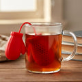 Excellent Houseware, zaparzacz do herbaty, silikonowy, czerwony