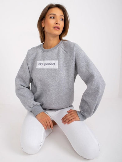 Bluza damska, szara, Ex Moda