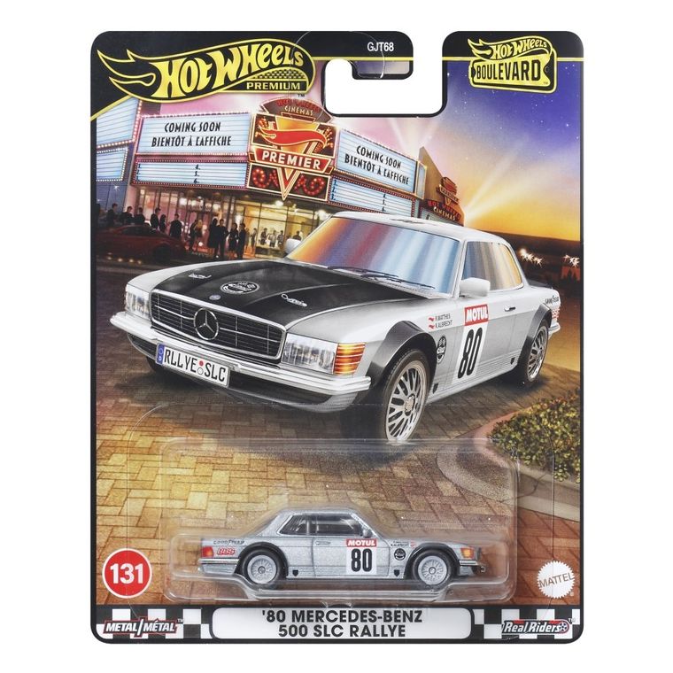 Hot Wheels, Boulevard, '80 Mercedes-Benz 500 SLC Rallye, pojazd, 1: 64, HRT63