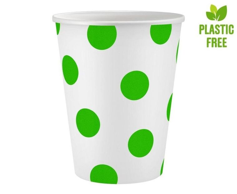GoDan, kubeczki papierowe, groszki, pistacjowe, 250 ml, 6 szt.