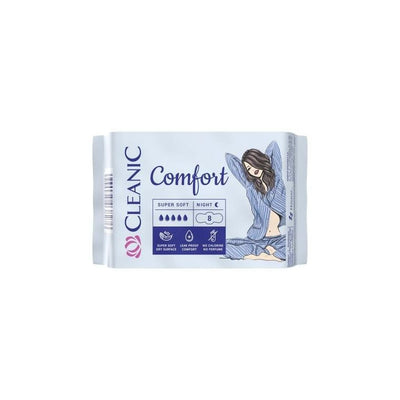 Cleanic, Comfort, podpaski na noc, 10 szt.