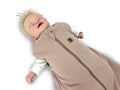 MimiNu, Soft, Teddy, śpiworek letni, prążek, mokka, TOG 0.5-1.0, 3-12m
