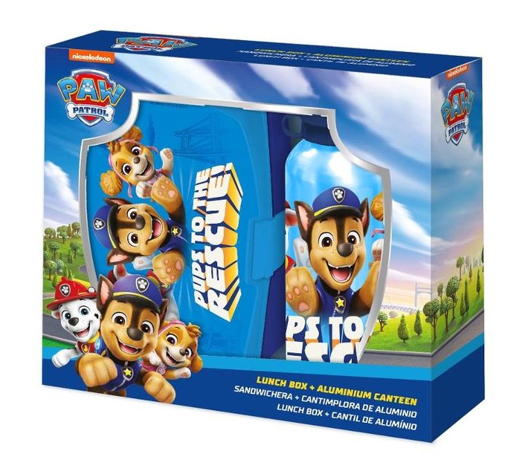 Psi Patrol, zestaw lunchbox + bidon, 500 ml